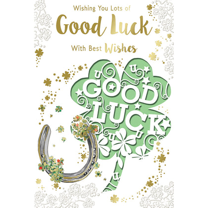 Wishing You Lots of Good Luck With Best Wishes Celebrity Style Greeting Card