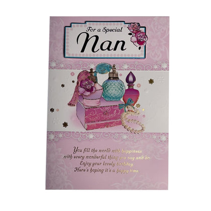 For A Special Nan Perfumes Design Birthday Card
