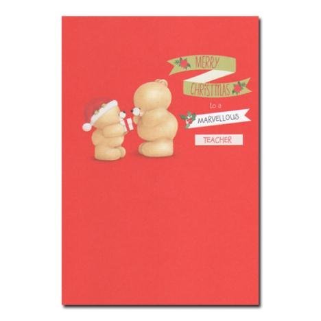 Marvellous Teacher Forever Friends Christmas Card