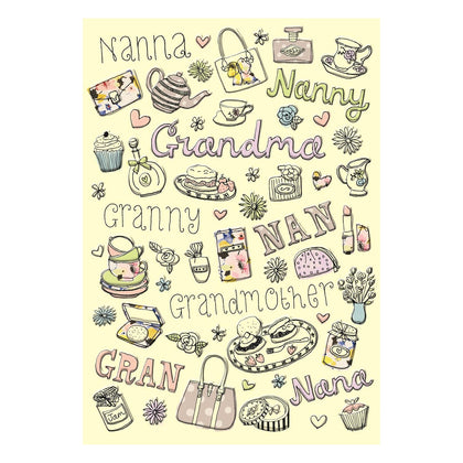 Embossed Textured Design Grandma Birthday Card