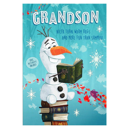 Frozen 2 Grandson Birthday Card with Epic Activity Inside