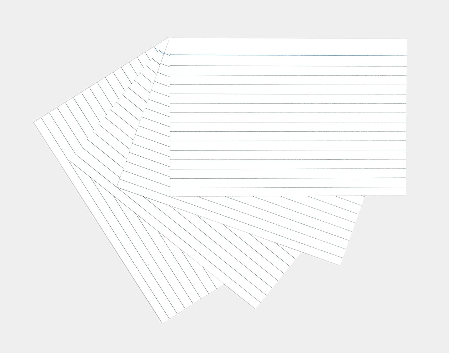 Pack of 100 Silvine record cards Feint Ruled White 6"X4"