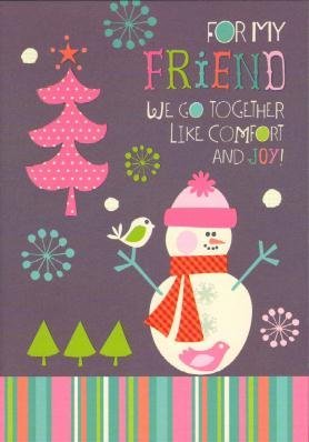 For My Friend at Christmas, Christmas Greetings Card