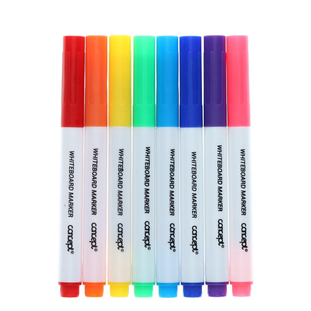 Pack of 8 Assorted Whiteboard Markers by Concept