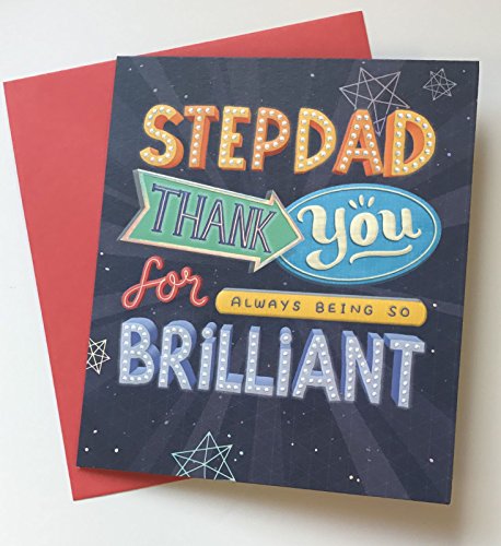 Thank You Stepdad Typography Father's Day Card