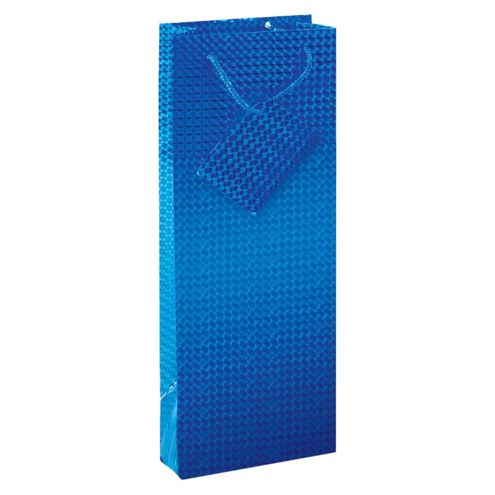 Pack of 12 Bottle Assorted Coloured Holographic Gift Bags