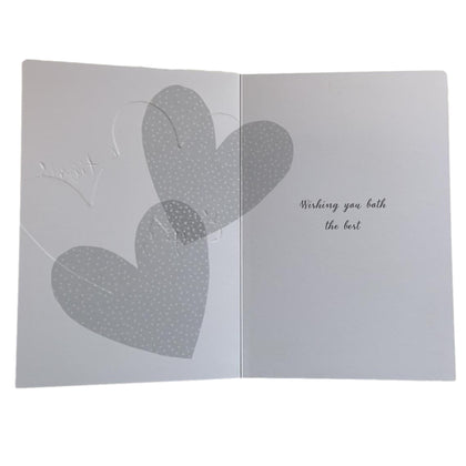 Heart Design Foil Finished Engagement Congratulation Card