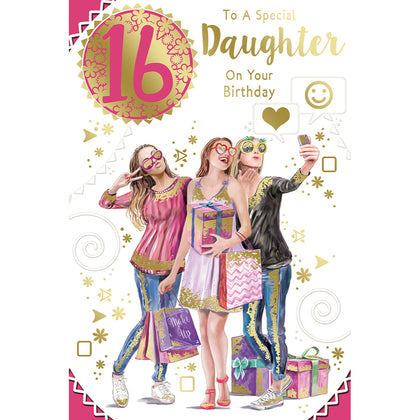 To a Special Daughter On Your 16th Birthday Celebrity Style Greeting Card