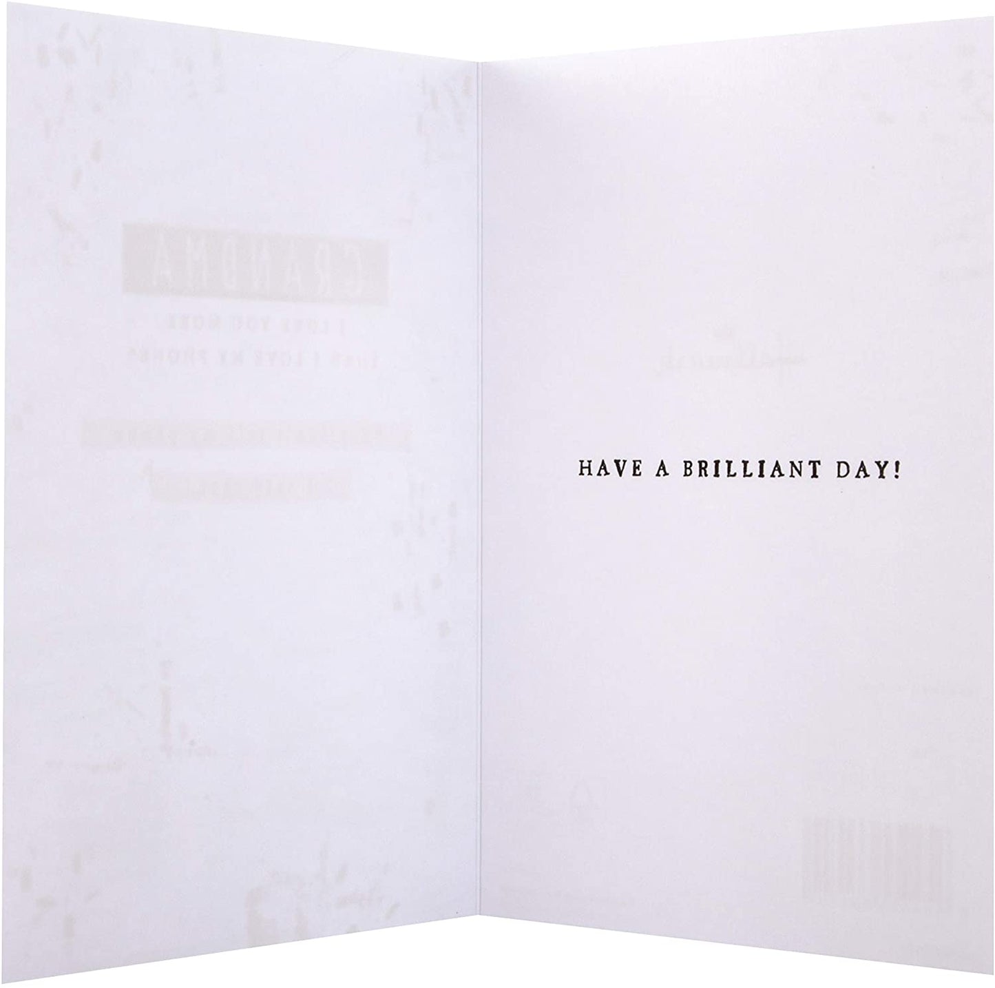 Birthday Card for Grandma Contemporary Embossed Text Design