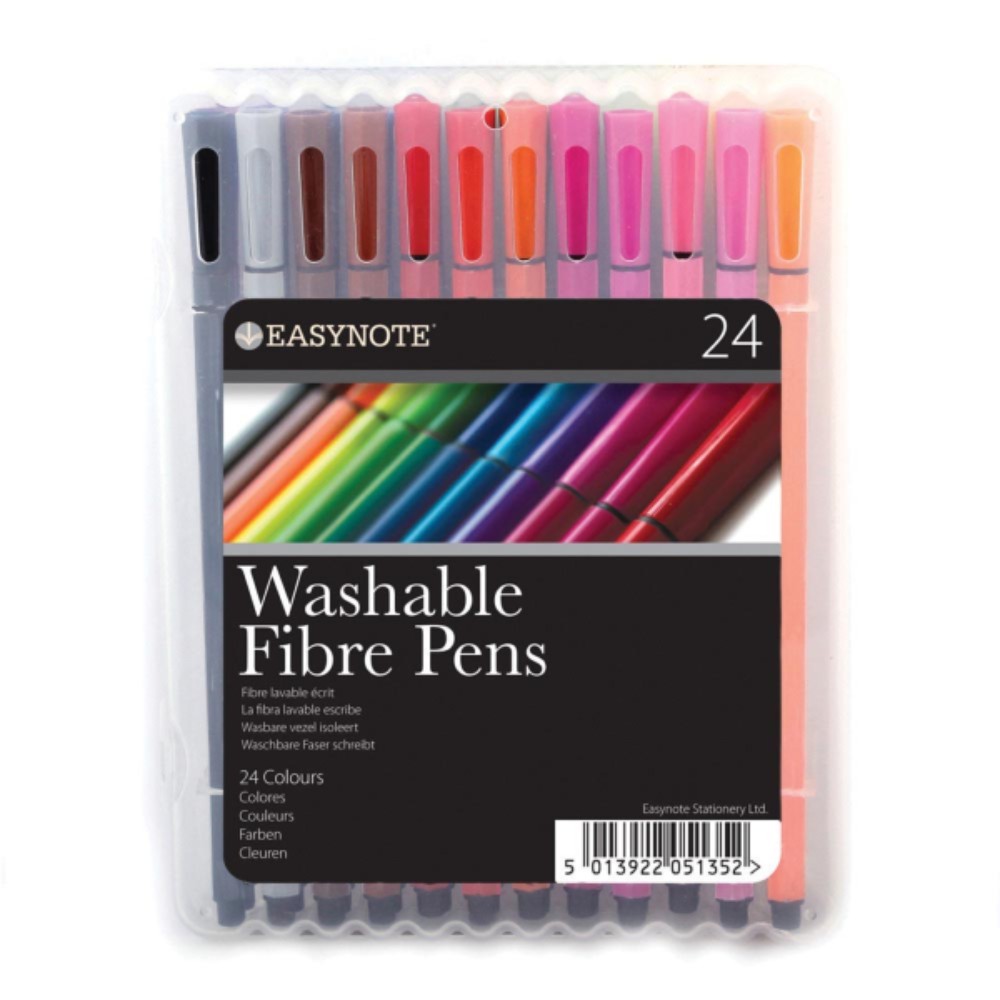 Pack of 24 Washable Easynote Fibre Pens