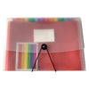 A4 13 Part Rainbow Coloured Tabs Expanding File with Elastic Closure
