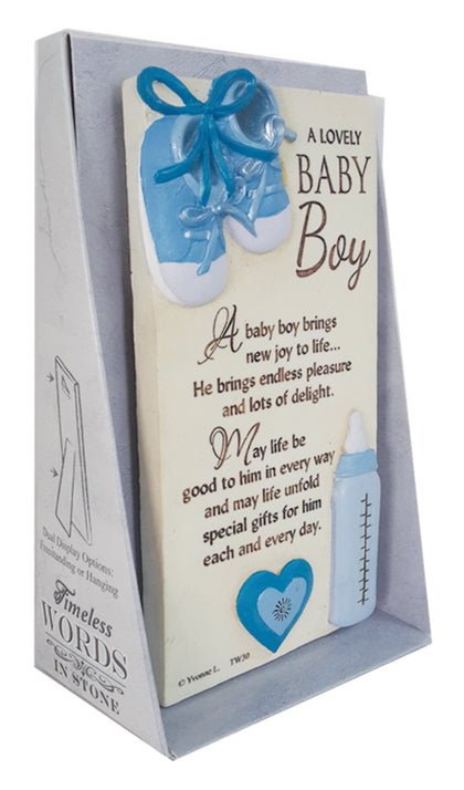 A Lovely Baby Boy Timeless Words Plaque