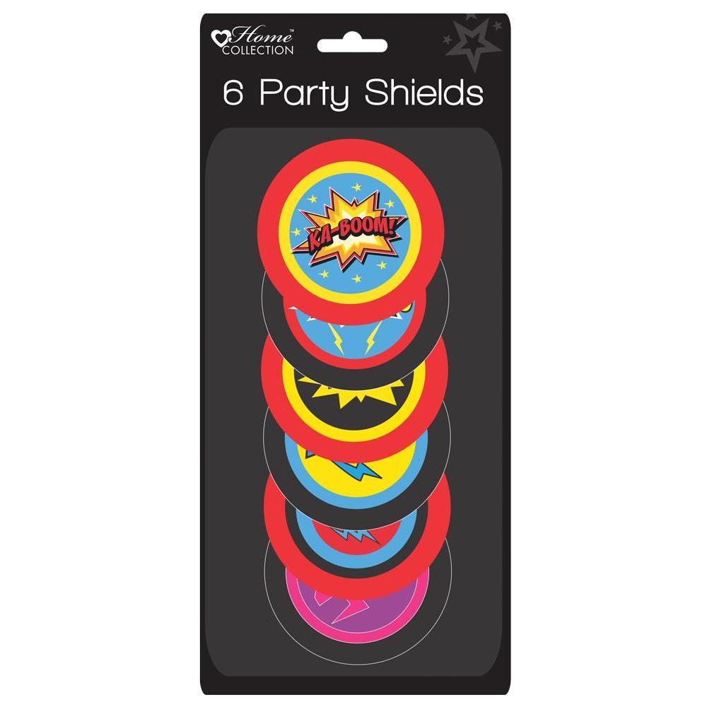 Pack of 6 Superhero Shield
