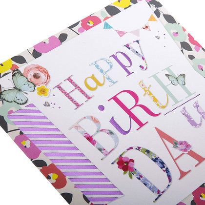 Colourful Design Open Female Birthday Card
