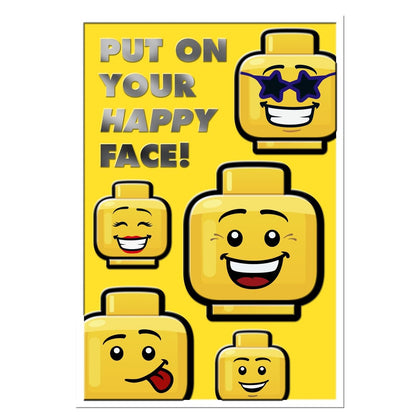 Put On Your Happy Face Unisex Open Greeting Card