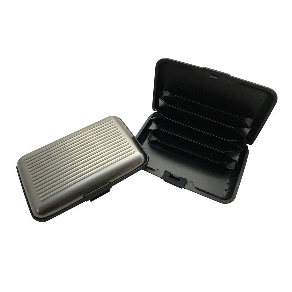 Grey Aluminium Credit Card Holder - Durable and Lightweight