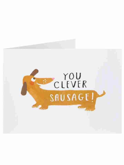 Clever Sausage Congratulations 'Well done you!' Humour Card