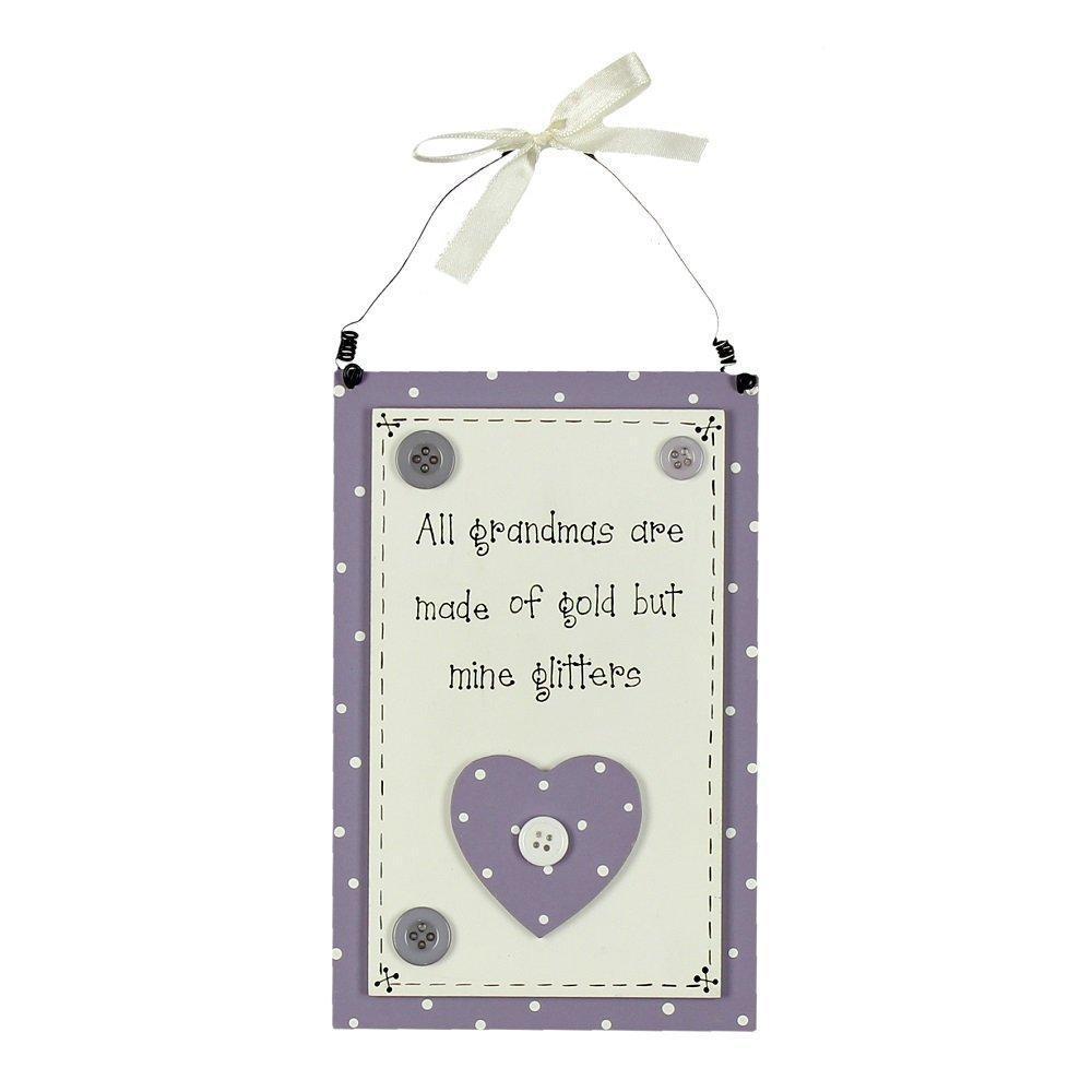 All Grandmas Made Of Gold Mine Glitters Wooden Plaque Hanging Gift Grandma