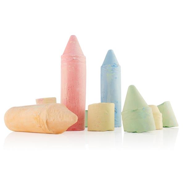 Pack of 5 9cm Jumbo Coloured Sidewalk Chalk by World of Colour
