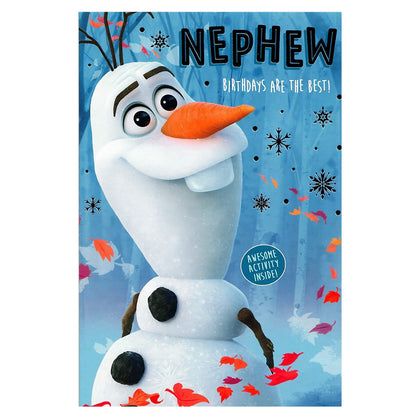 Frozen 2 Nephew Birthday Card with Awesome Activity Inside