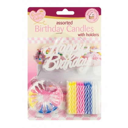 Assorted Birthday Candles with Holders