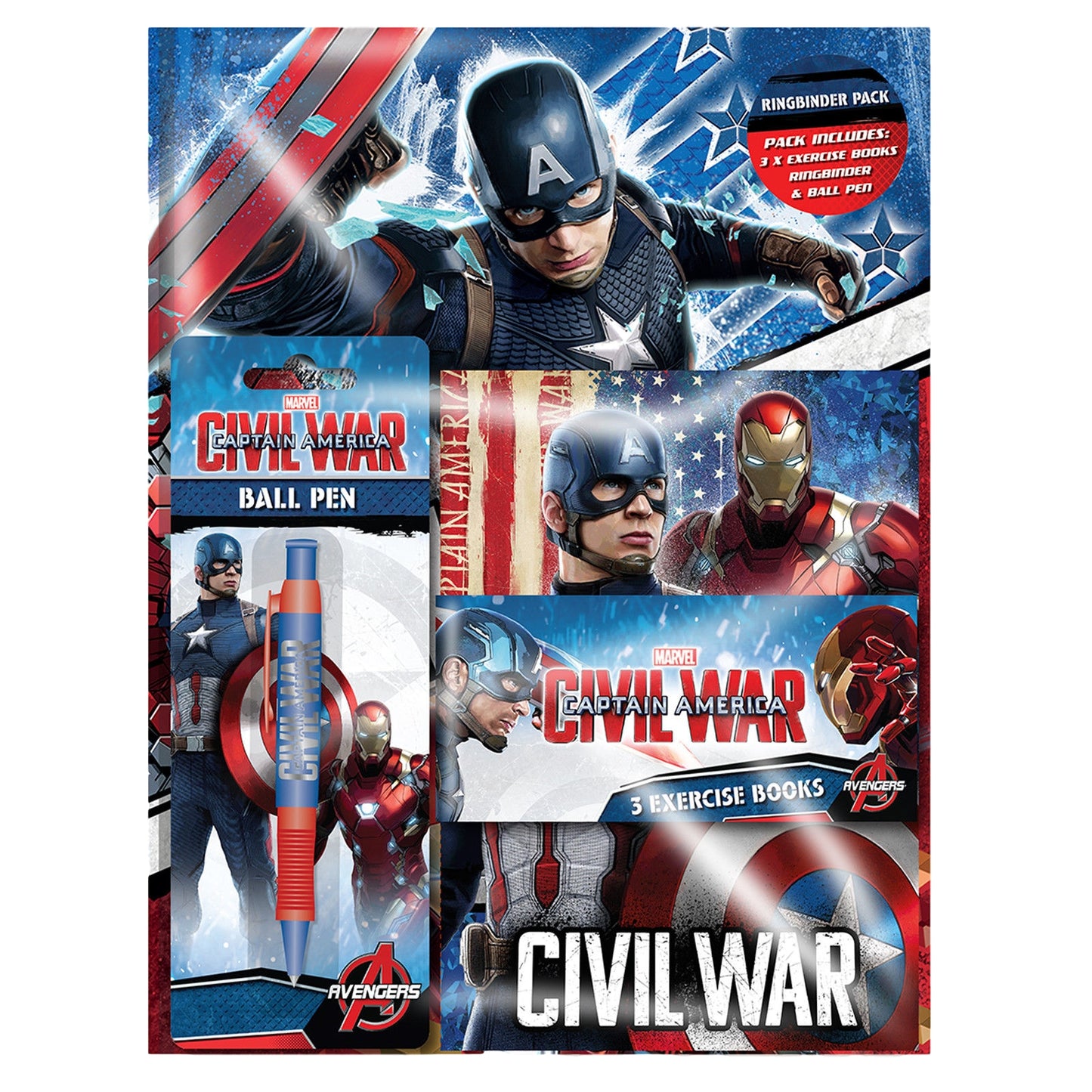 Captain America Ringbinder Stationery Pack