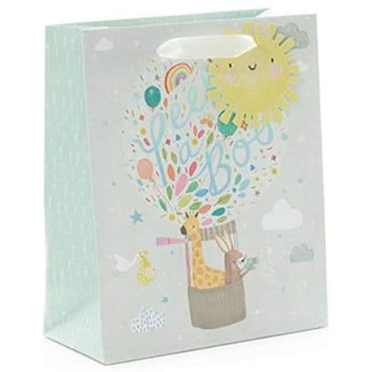 Carlton Cards Medium Gift Bag Peek a Boo Baby Animals Design