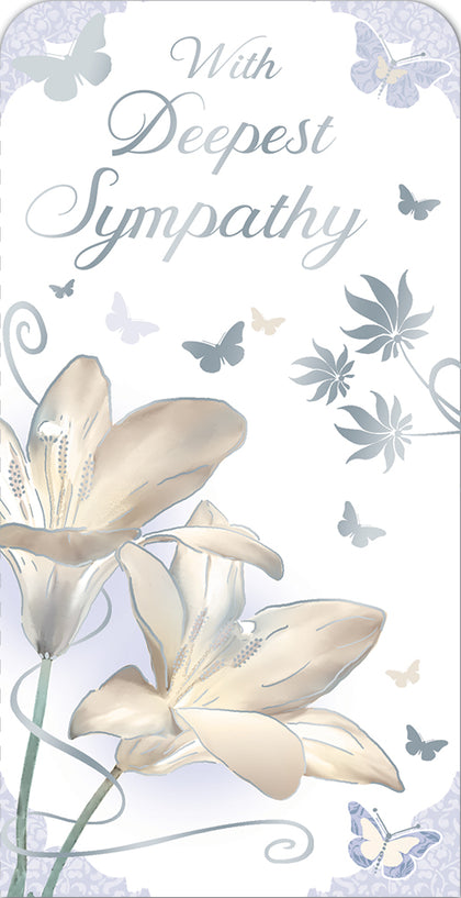 With Deepest Sympathy Open Luxury Gift Money Wallet Card