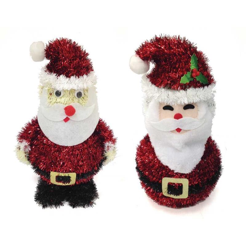Large Santa Christmas Tinsel Decoration