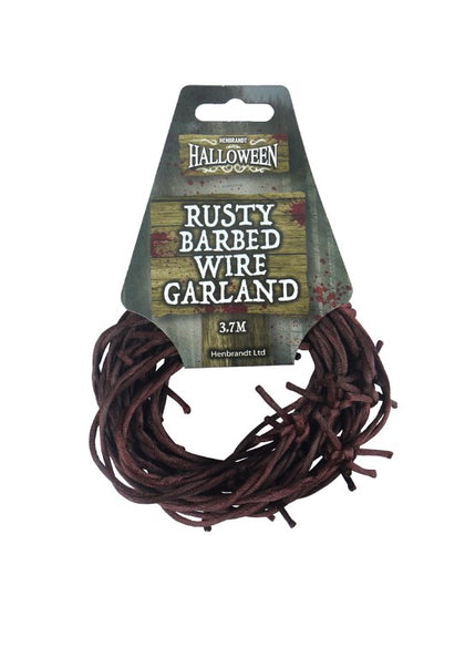Rusty Barbed Wire Garland 3.7m Halloween Decoration