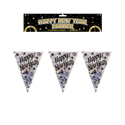 Holographic Happy New Year Bunting
