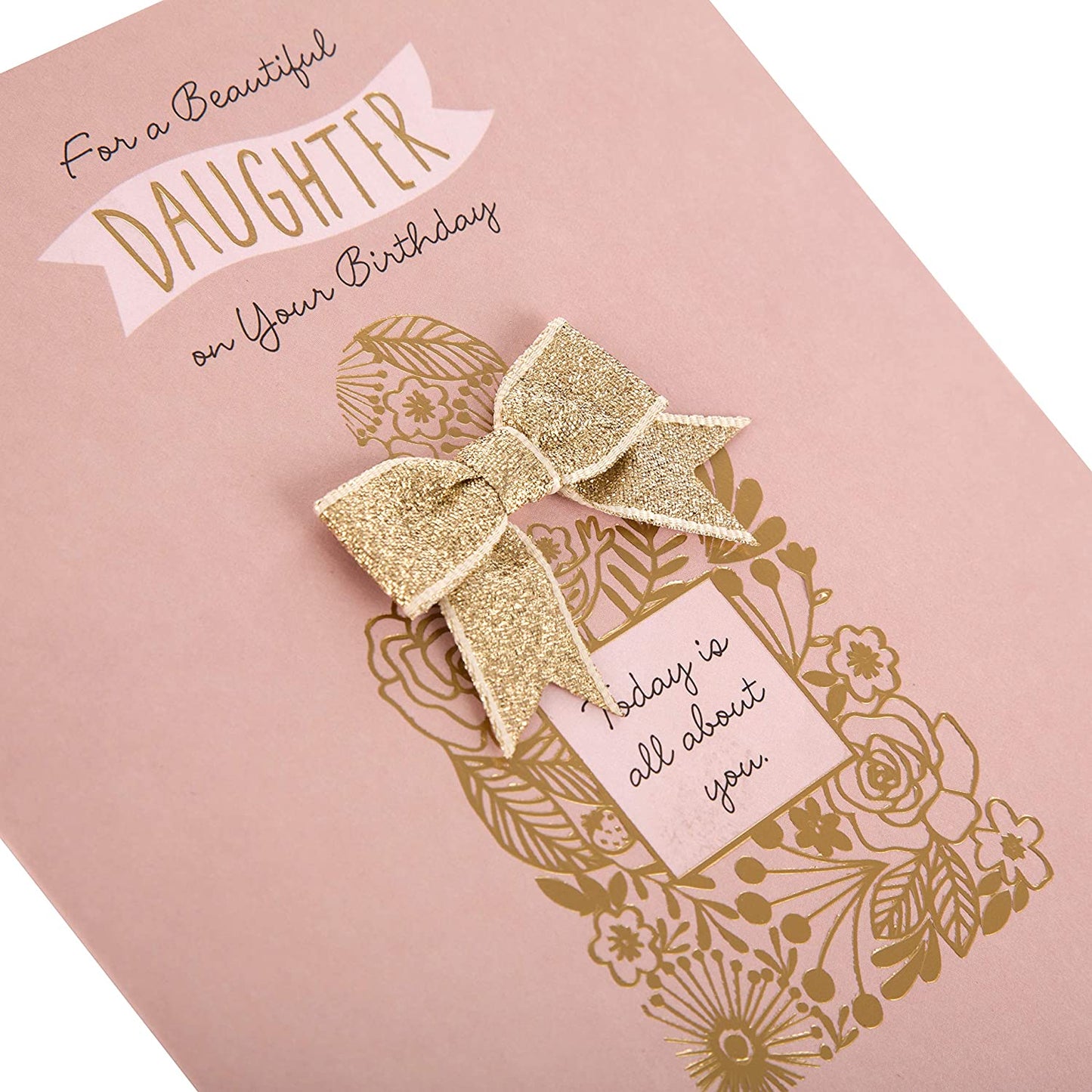 For a Beautiful Daughter 3D Glitter Design Birthday Card