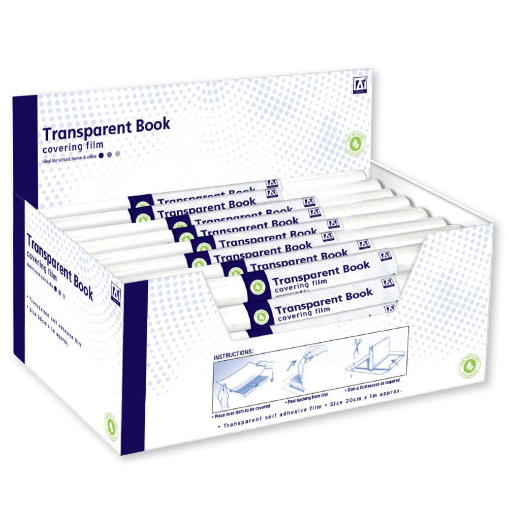 30cm x 1m Transparent Self Adhesive Book Covering Film Choice Wholesale