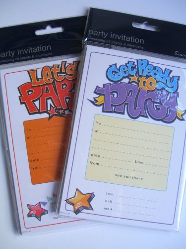 Invitation Party 20 Sheets with Envelope