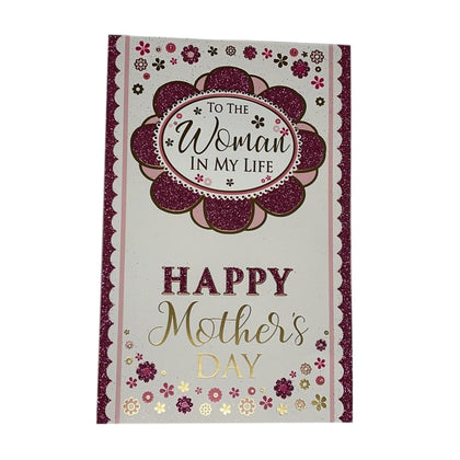 To The Women In My Life Glitter Flower Design Mother's Day Card