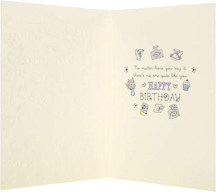 Embossed Textured Design Grandma Birthday Card
