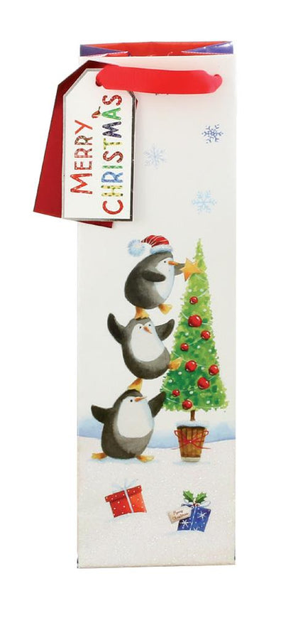 Christmas Penguin Design Whisical Bottle Bag