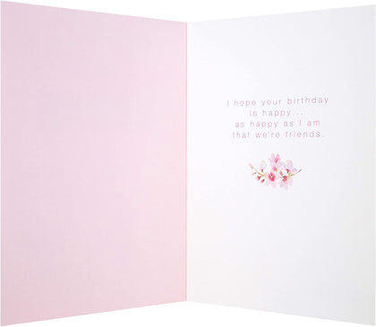 Beautiful Floral Design Lovely Friend Birthday Card