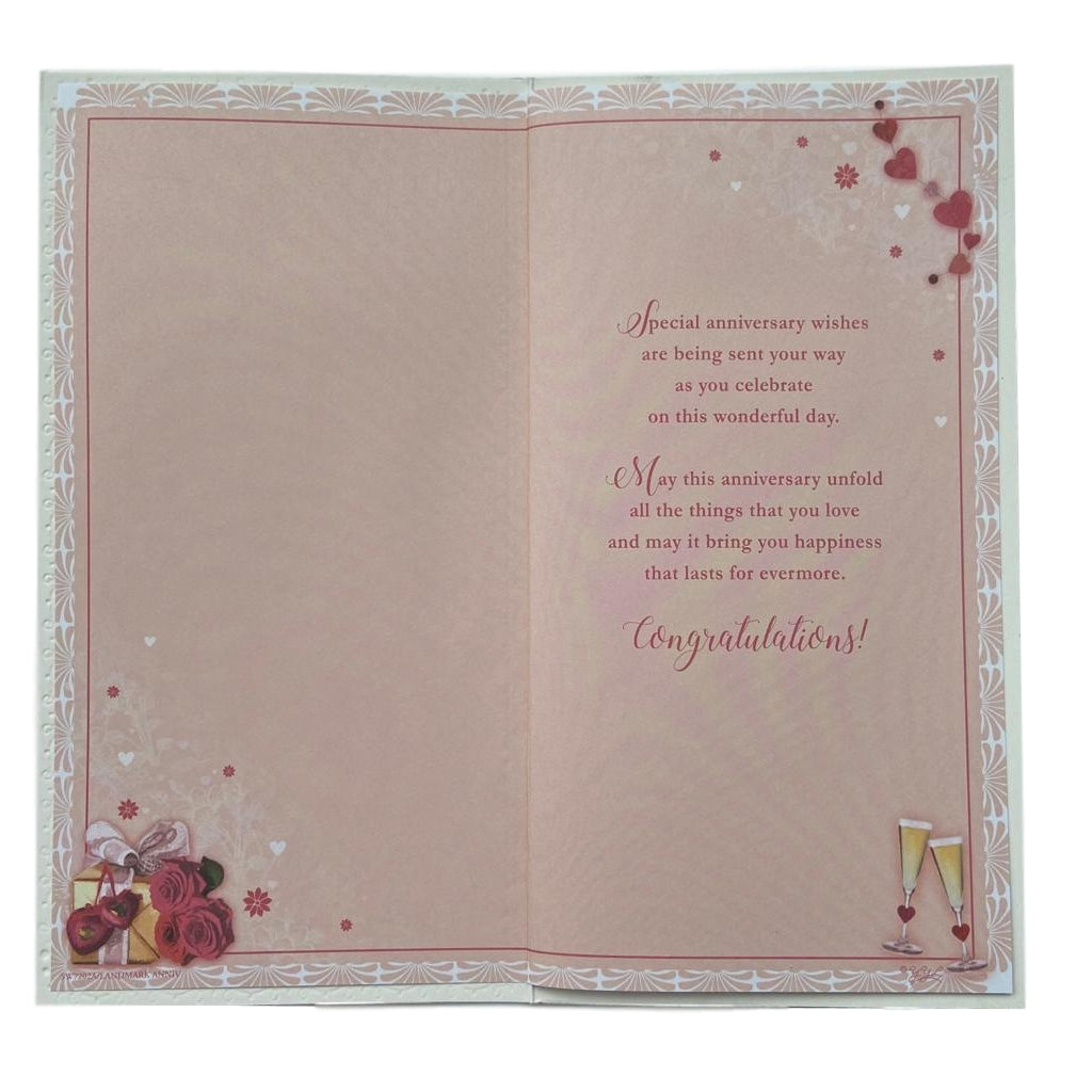 Best Wishes On Your 25th Anniversary Soft Whispers Card