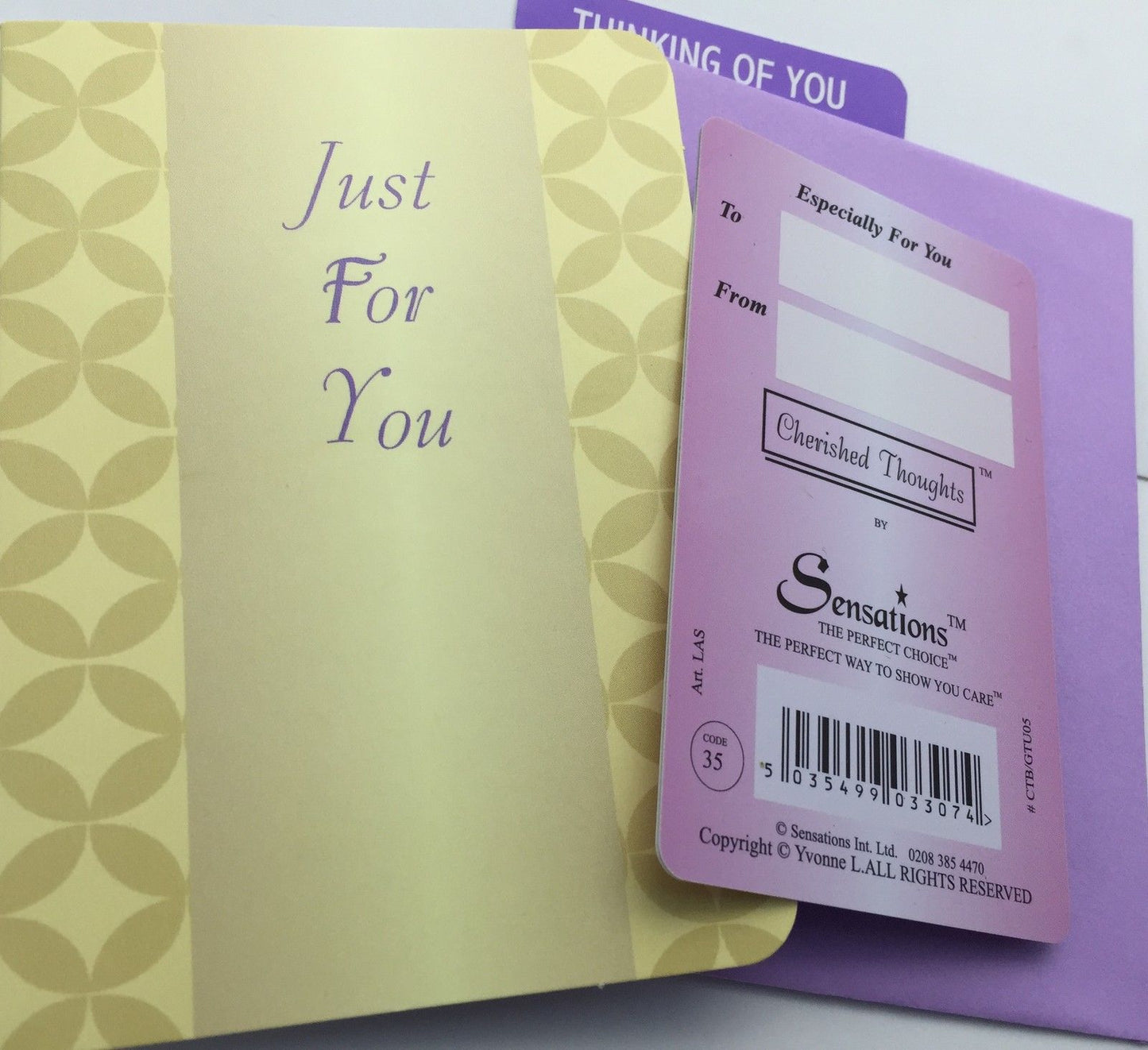 Thinking Of You ....... Sentimental Keepsake Wallet / Purse Card