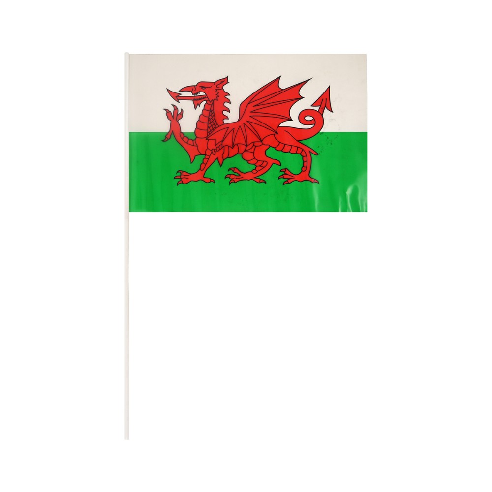 Wales Pvc Hand Flag with 40cm Stick