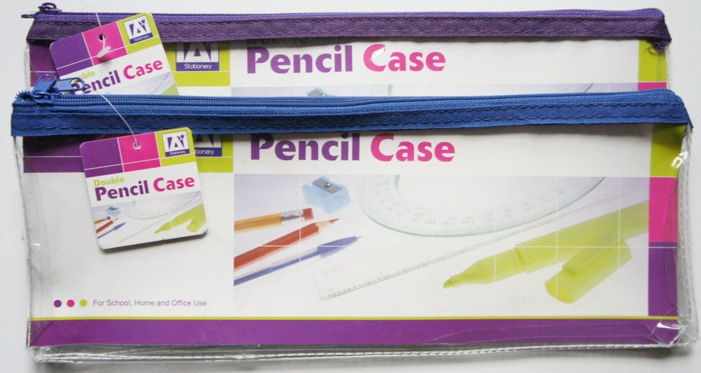 Double Pocket Stationery Pencil Case