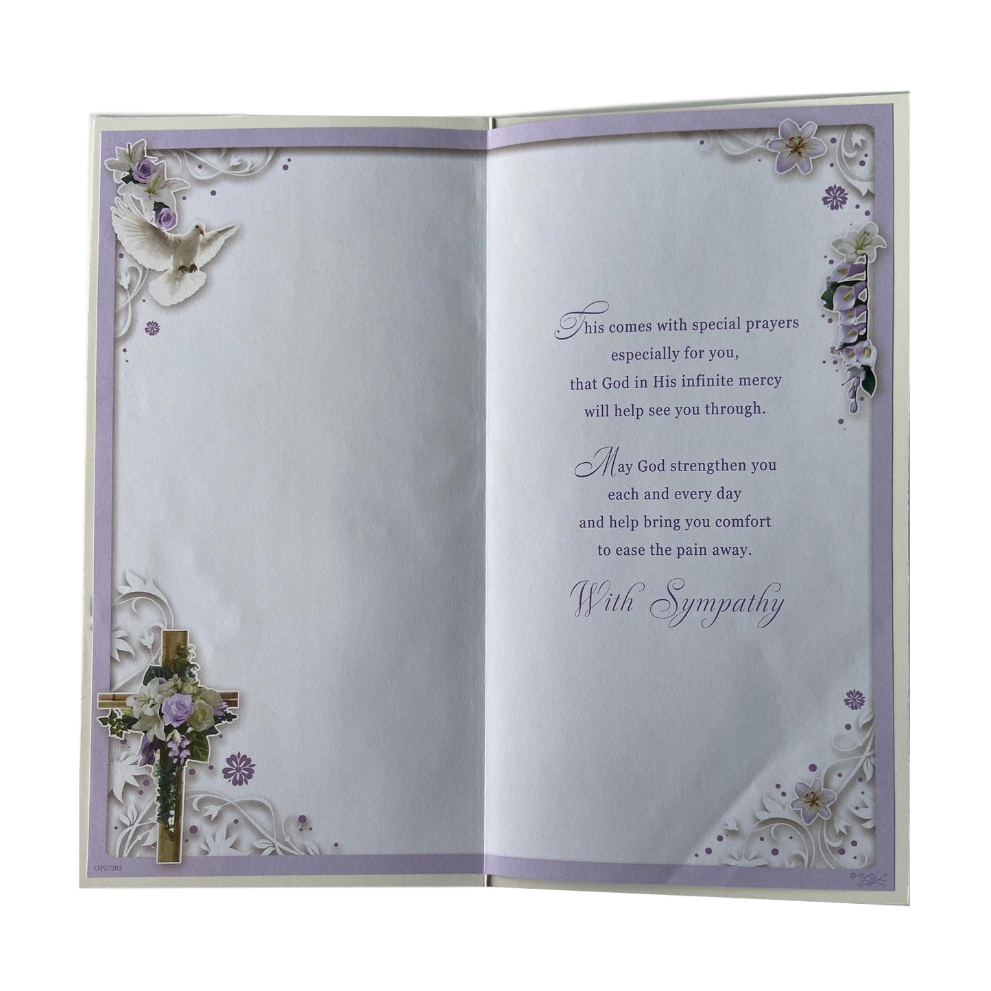 From Both of Us Floral Design Sympathy Opacity Card