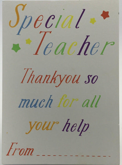 A Gift for your Teacher Wooden Plaque Wooden Sign Multi Coloured