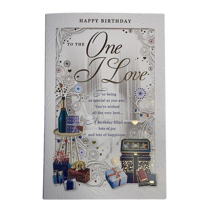One I Love Birthday Filled With Lots of Joy & Happiness Opacity Card