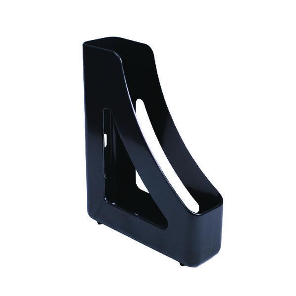 Q-Connect Executive Magazine Rack Black (Dimensions: W78 x D240 x H305mm) KF21708