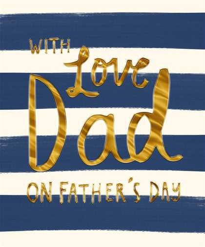 With Love Dad On Father's Day Card