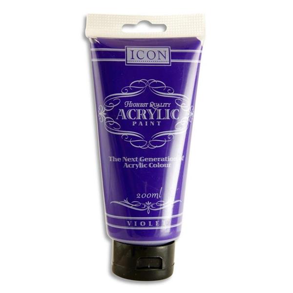 Violet Acrylic Paint 200ml by Icon Art