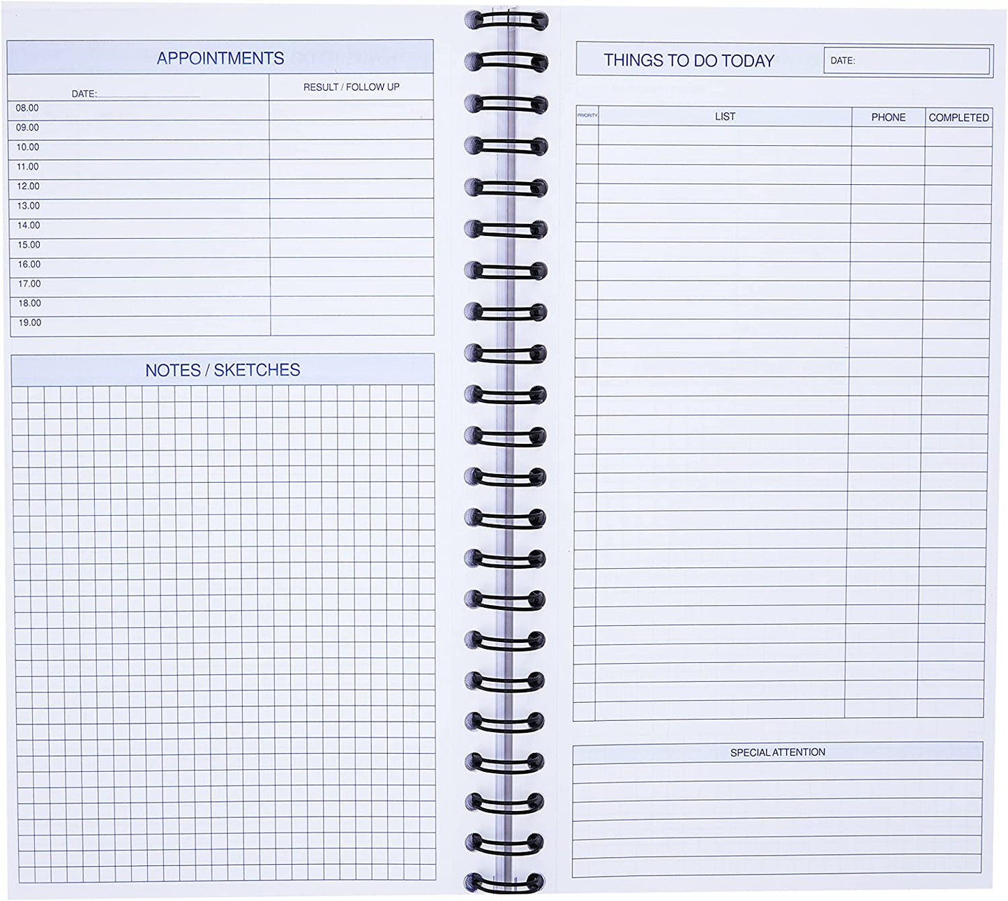 Q-Connect Wirebound Things to Do Today Book 150x280mm KF01339