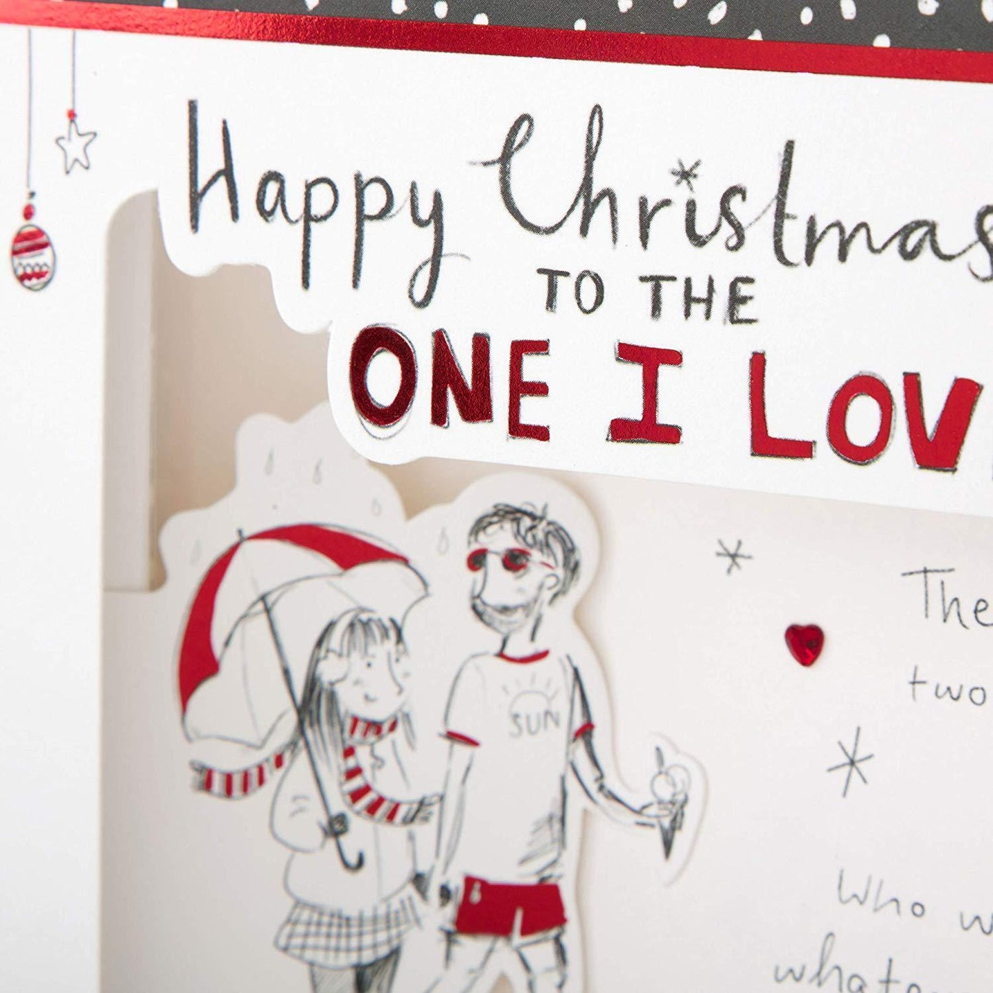 One I Love Christmas Card 'Pop Out'